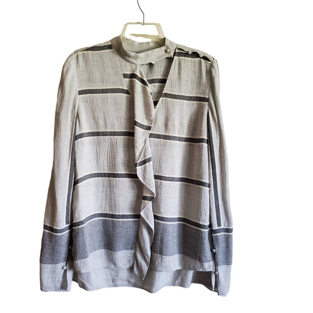 Derek Lam IO Crosby Viscose Virgin Wool Blend Unique Blouse Size 6